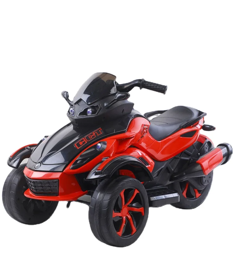2024 новейший детский мотоцикл перевернутый трехколесный ATV электрический игрушечный автомобиль пульт дистанционного управления Bluetooth USB music