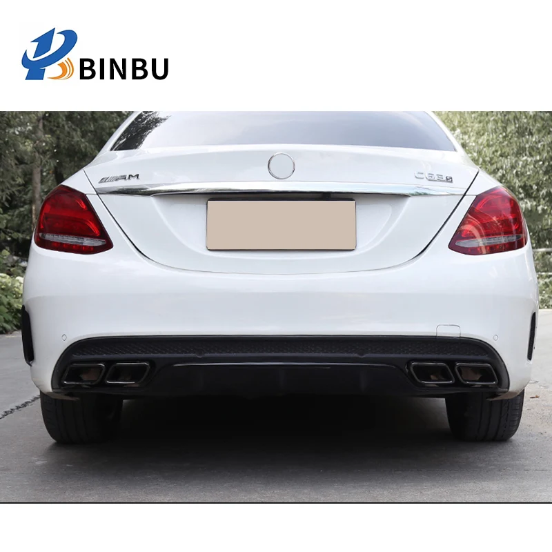 For Mercedes Benz C-class rear bumper diffuser Kit sports w205 diffuser Kit AMG style 2015-2019
