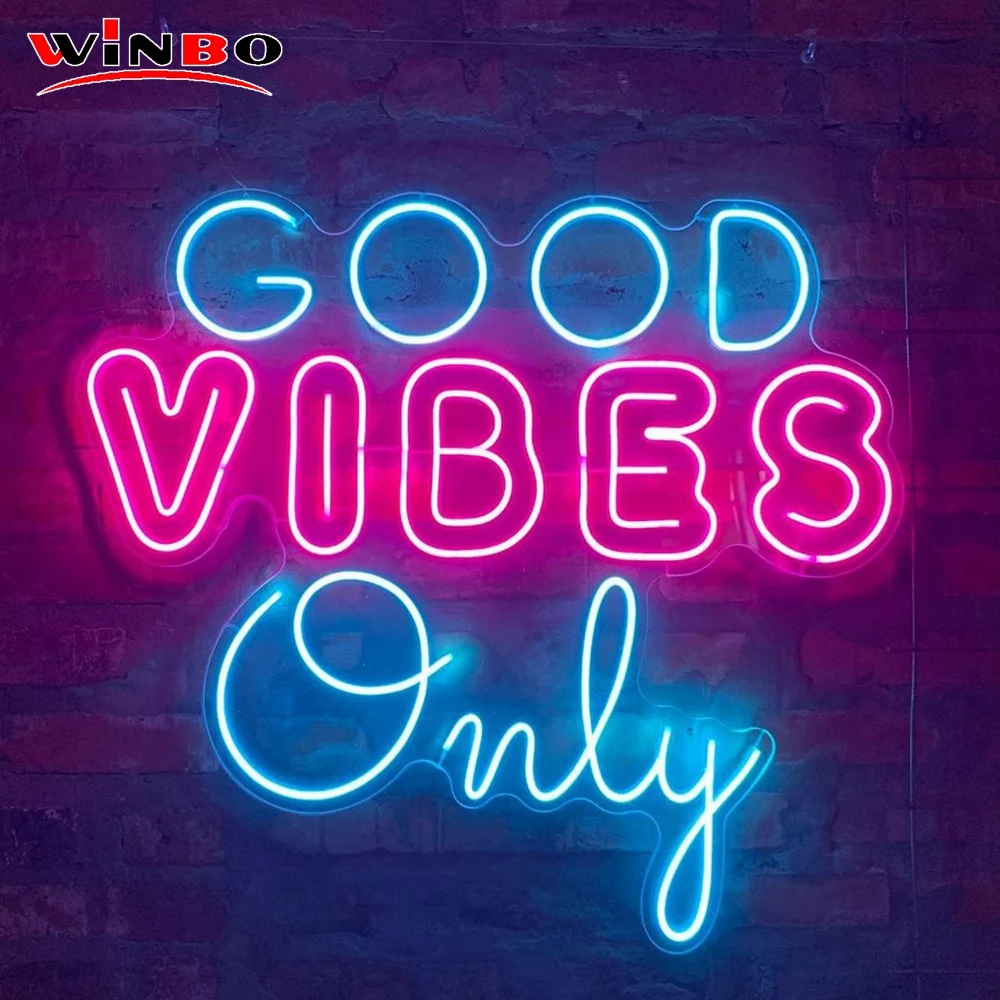 Winbo Dropshipping Custom led light neon sign Room Home Decoration Free design good times neon sign