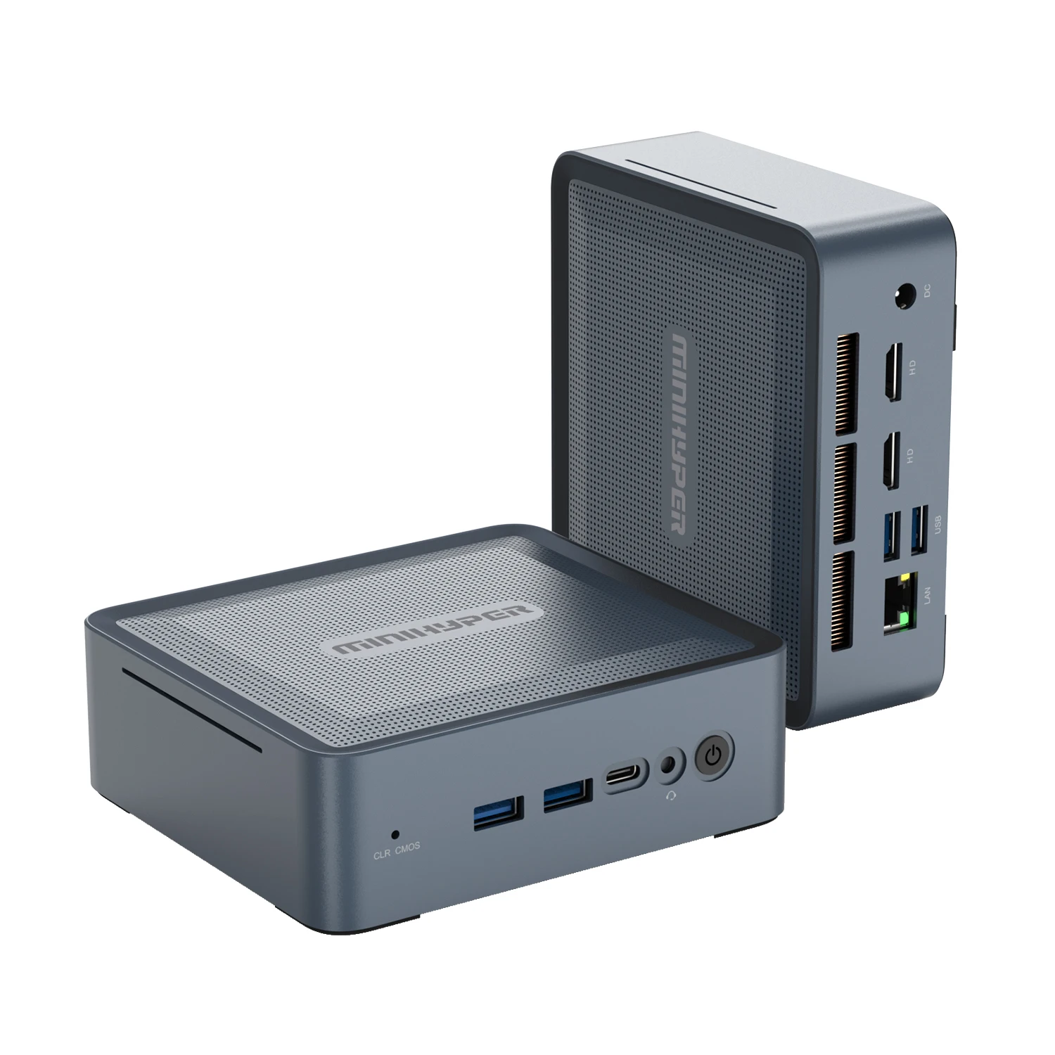 Мини-ПК MiniHyper HP8 AMD Ryzen 7 5800U CPU 8 ядер DDR4-3200M 16 ГБ памяти SSD NVME 512 WiFi 6E HDMI DC Jack USB Type-C