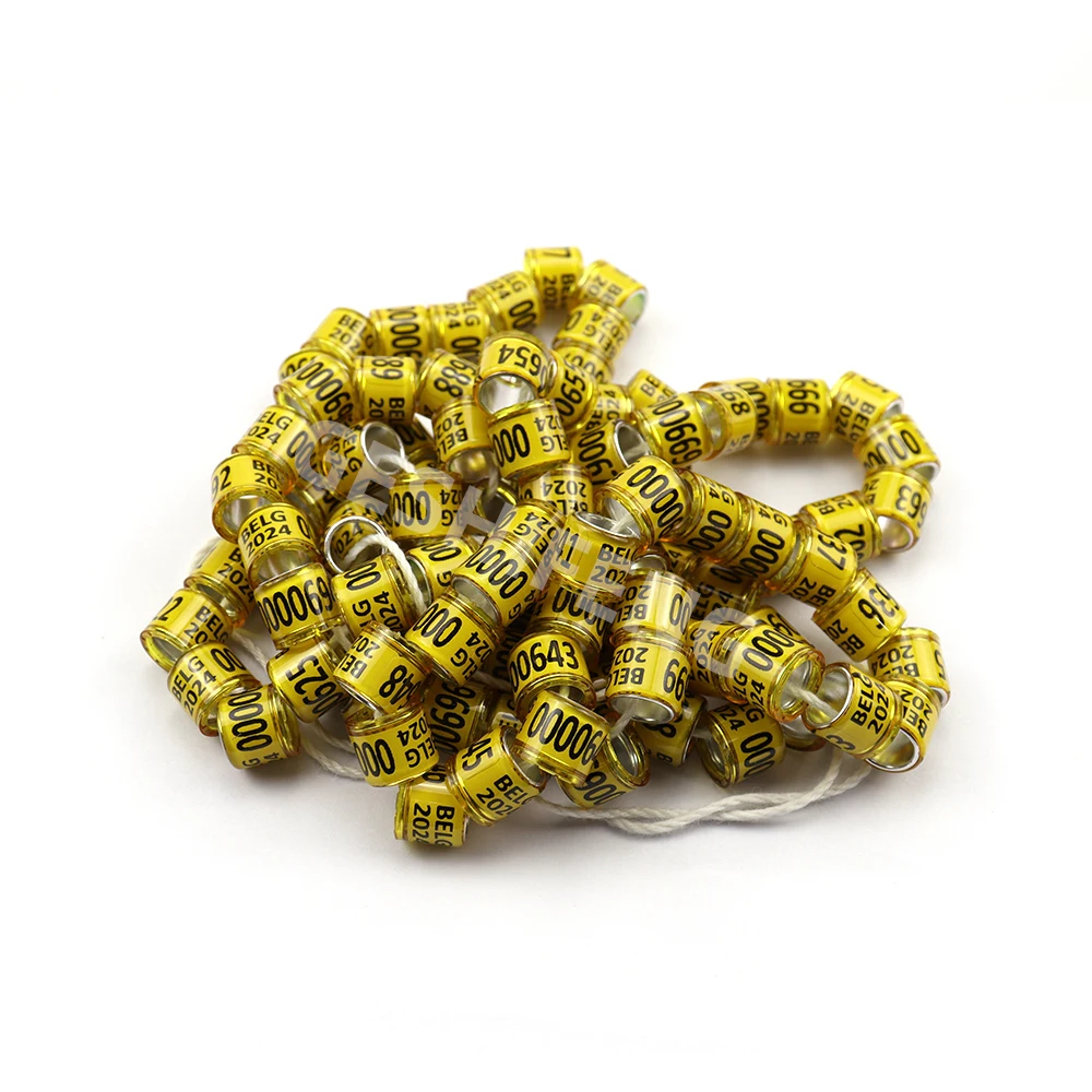 2022 FCI International 8MM Pigeon Foot Ring Pigeon Leg Ring With Aluminium Core Plastic Coat