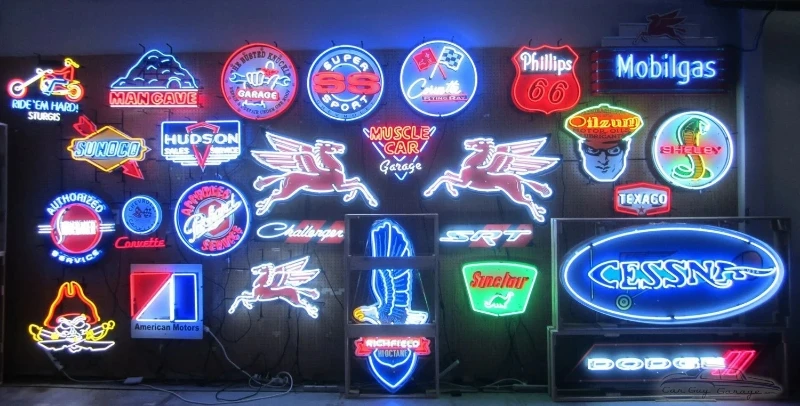Custom Old Fashion Vintage Car Real Glass Neon Tradition Hand-Bent Glass Tubes Sign For Shop