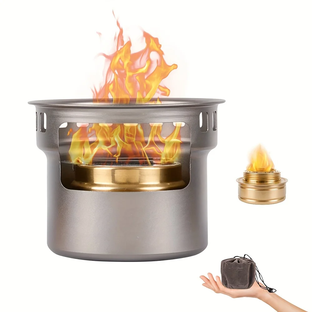 Portable Windproof Alcohol Stove Aluminum Alloy Outdoor camping Adventure Survival hiking Mini Picnic Coffee cooking BBQ Stove