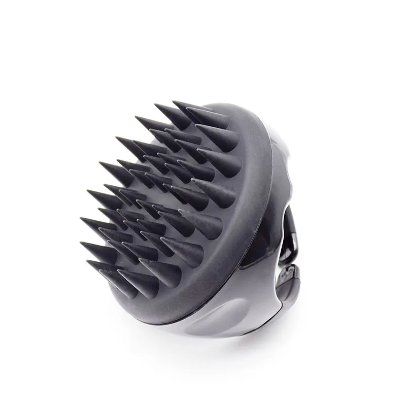 Black Silicone Handheld Comb Shower Hair Washing Head Scalp Massage Brush Shampoo Brush Body Spa  Massager Wash Comb