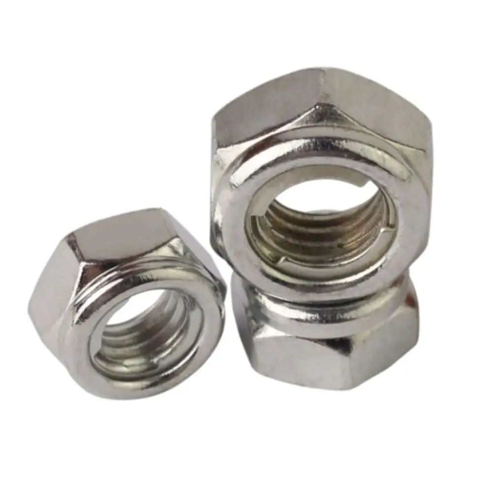 Wholesale Hexagon Head Lock M3 M6 M8 M10 Stainless Steel Material Knurled Profile Elastic Nut