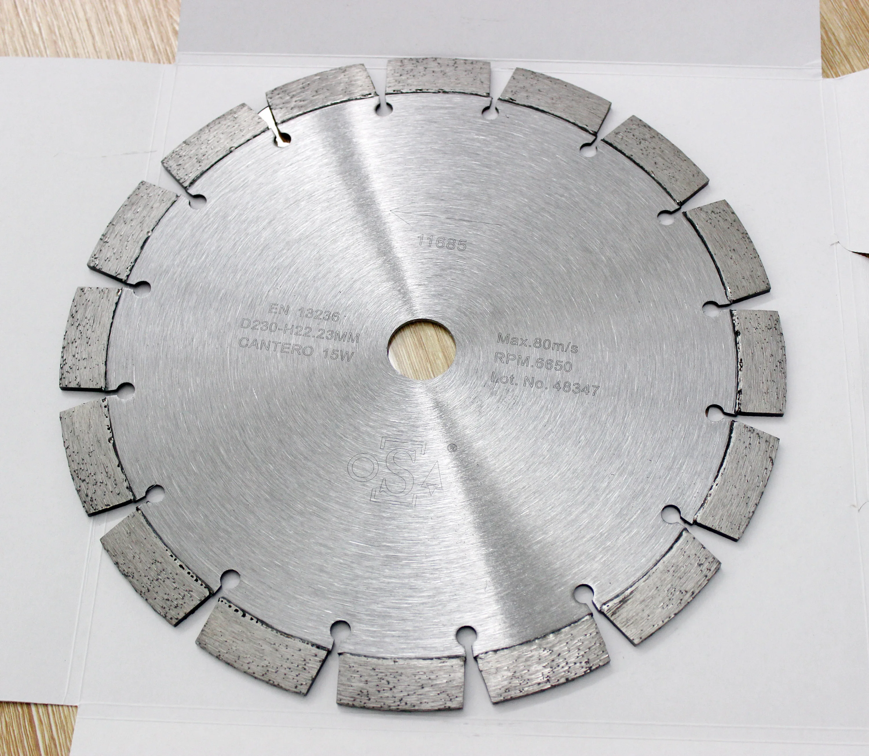 Laser welded 230mm diamond cutter cutting disc reinforced concrete saw blade