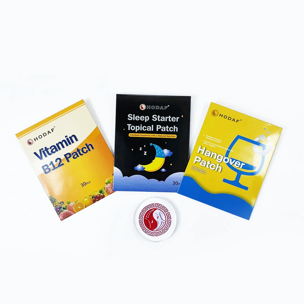 Skin Friendly Private Label Vitamin B12 Patch With Natural Ingredients And Adhesive Backing