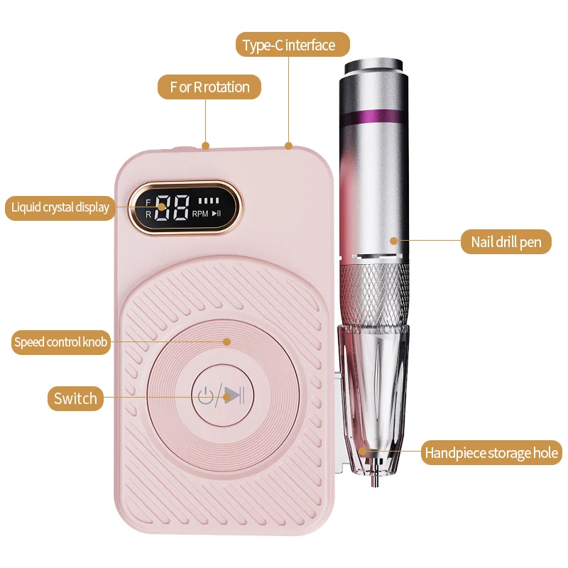 Professional manufacturing high quality nail drill machine 45000 rpm electric nail file drill machine
