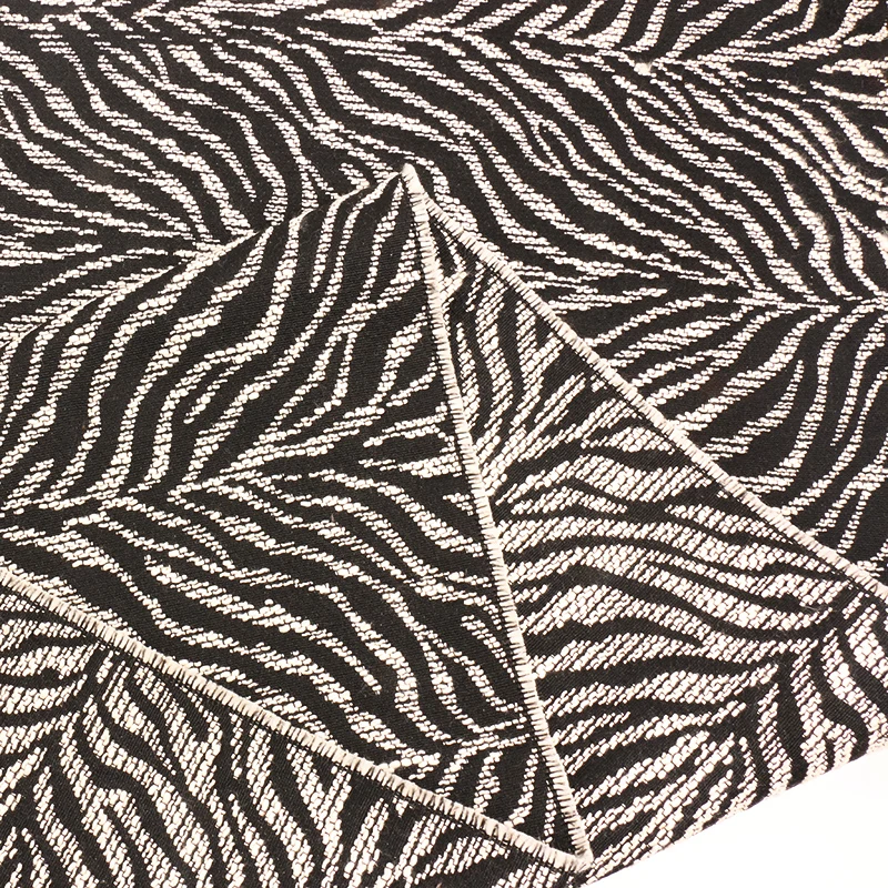 Zebra printed furniture home textile footwear sofa yarn dyed jacquard fabric for bags