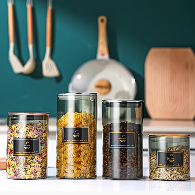 Supply Golden Supplier Candy Biscuit Big Glass Jars Storage Container Pyrex Storage Jar With Stainless Steel Lid