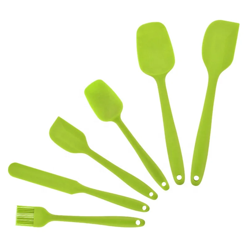 
6pcs baking tools silicone scraper brush spatula set baking sets cake knife spoon for kitchen 