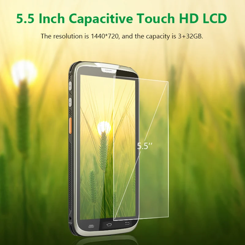 Geshem Factory Rugged Android Handheld Mobile Terminal Pda with 1D 2D QR Barcode Scanner