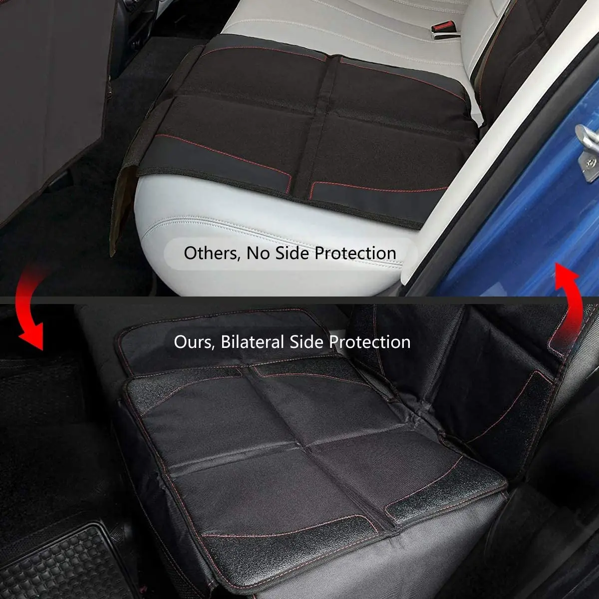 Нескользящий протектор автомобильного сиденья для детских сидений, Легкая очистка, детское сиденье с боковой защитой