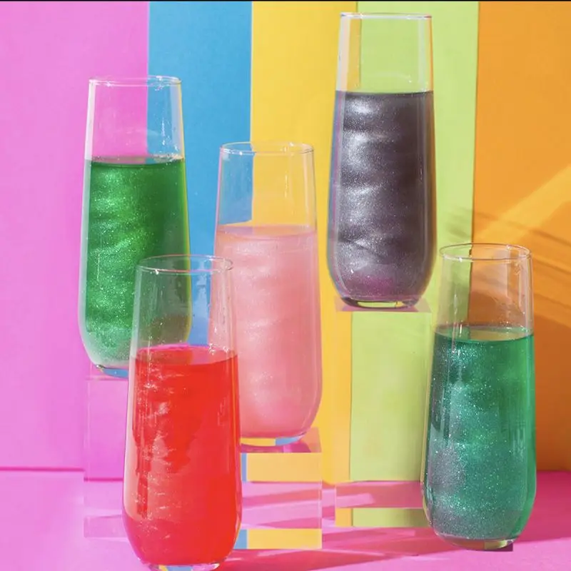 OEM Food Coloring Glitter Gel for Drinks Decorating 8 Colors Long Lasting Food Coloring