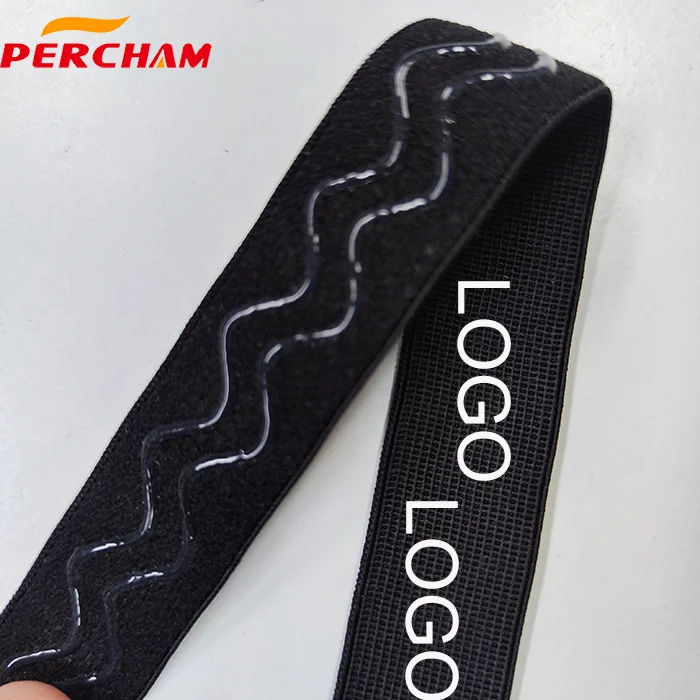 Cycling wear anti-slip nylon wave silicone  gripper elastic sports protection anti-slip tape