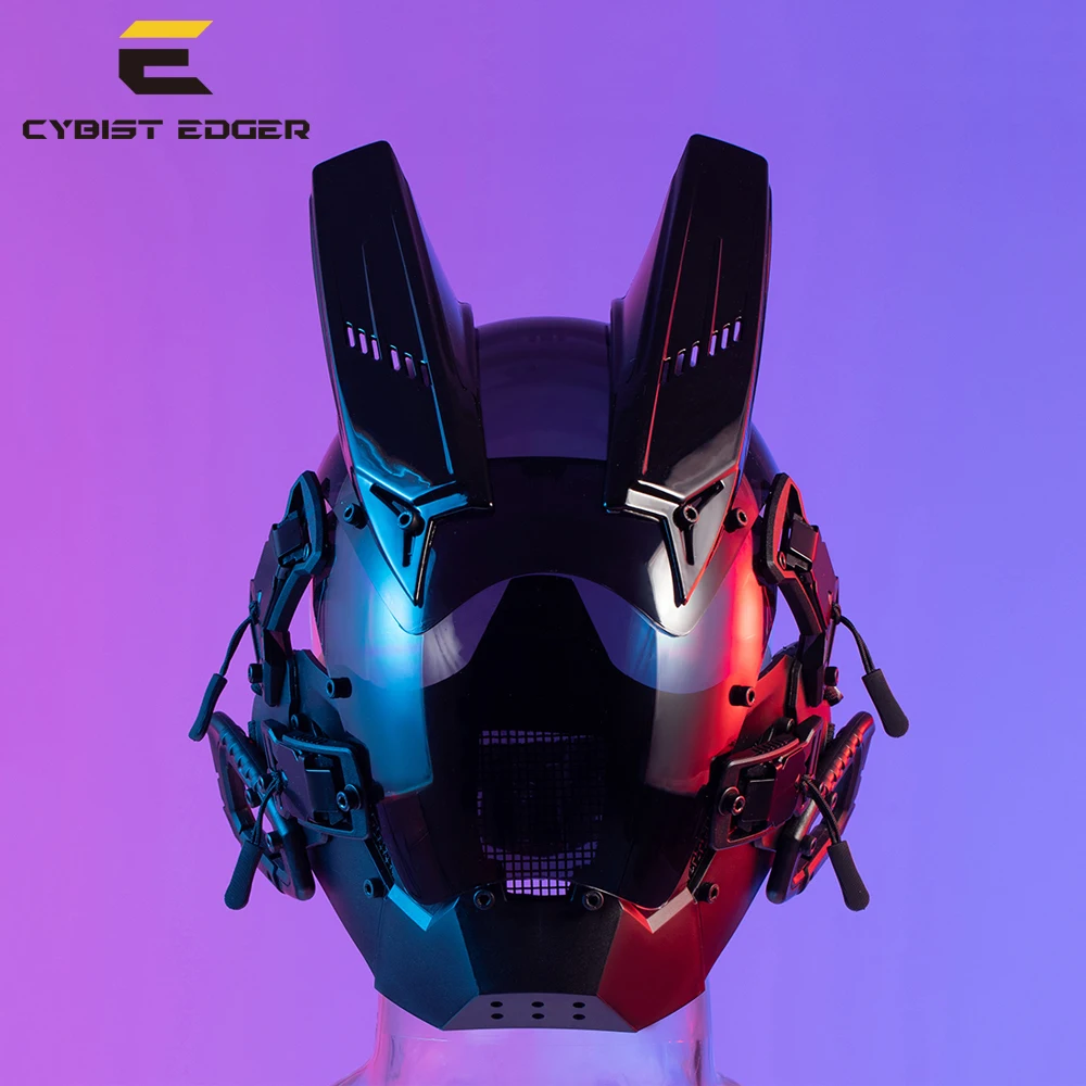 CYBER13 Glowing cyberpunk MASK transformed into role-playing Halloween masks futuristic jumping cool led mask