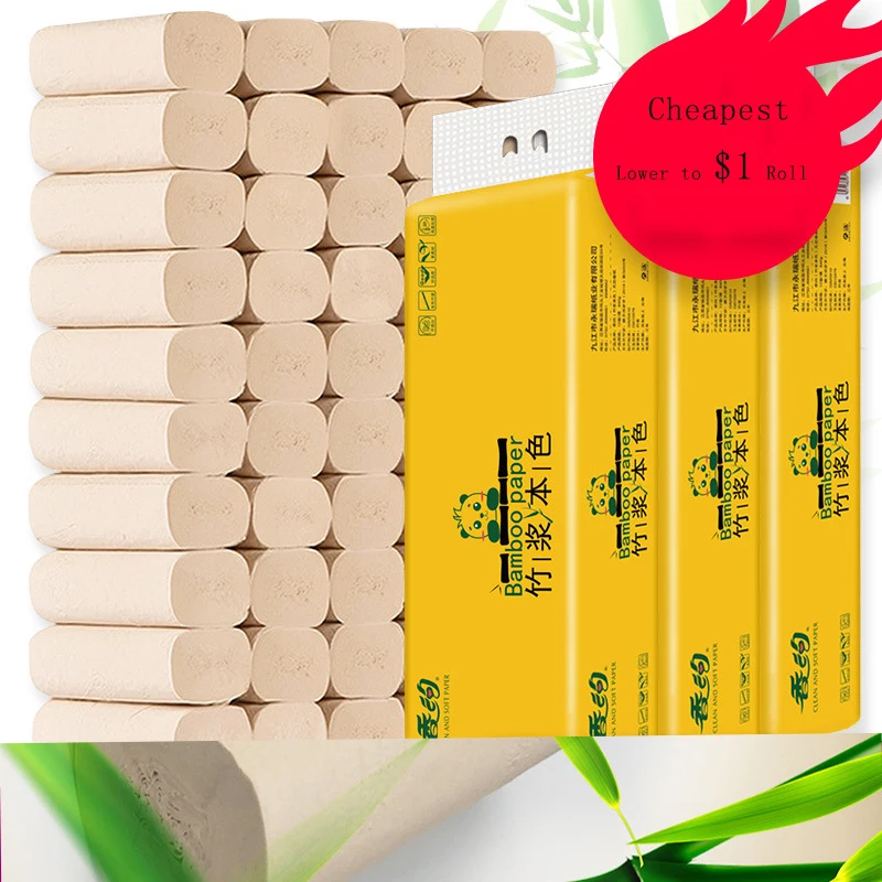 24pcs OEM/ODM Factory custom logo paper tissue paper with 4ply roll paper