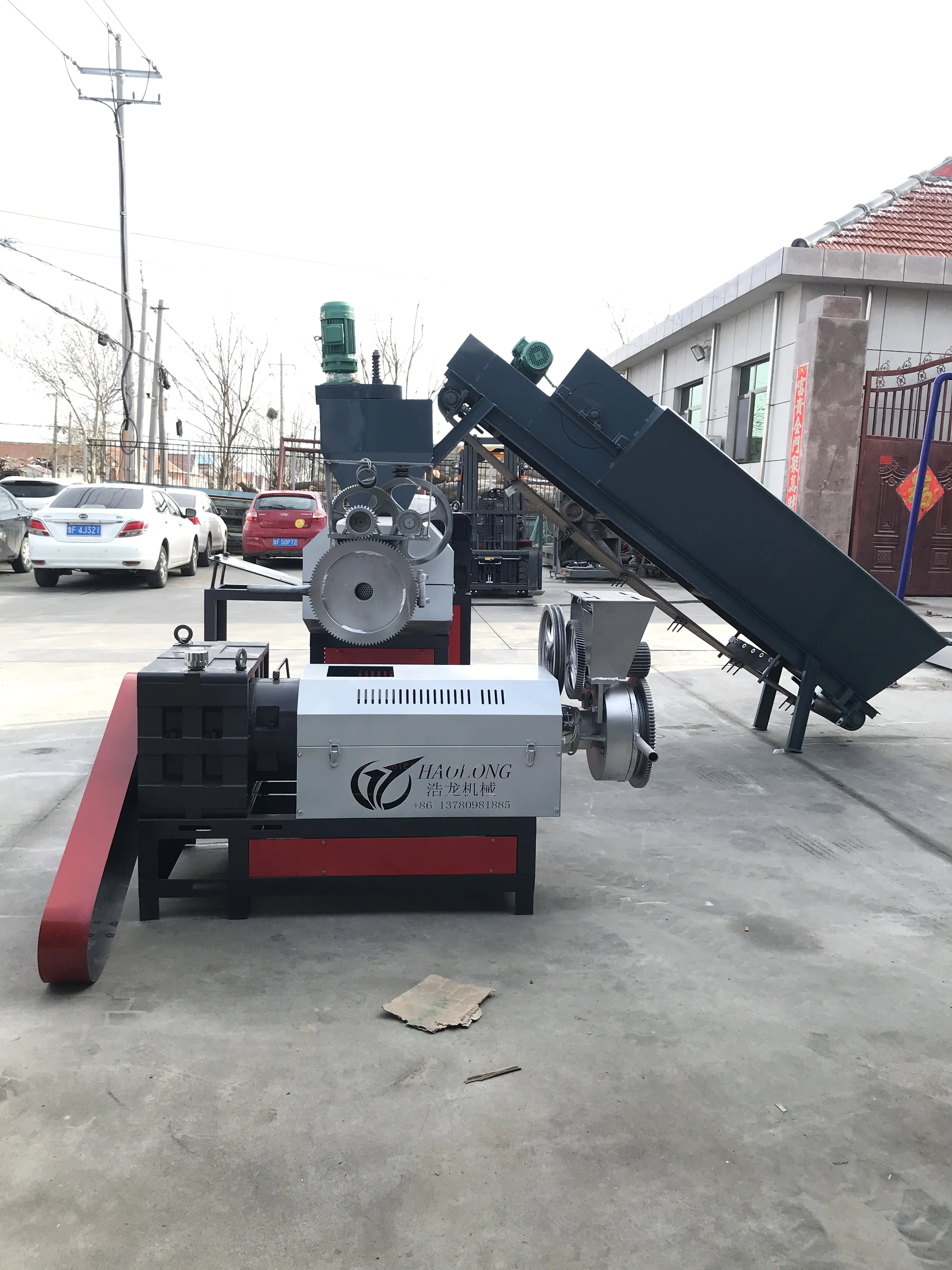 PP PE Recycle Plastic Raw Material LDPE Granule Granules Making Machine Fosita PP PE