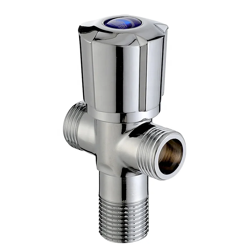 Copper Double Water Triangle Valve One In Two Out Three Way Cold And Hot Water Triangle Valve Angle Valve