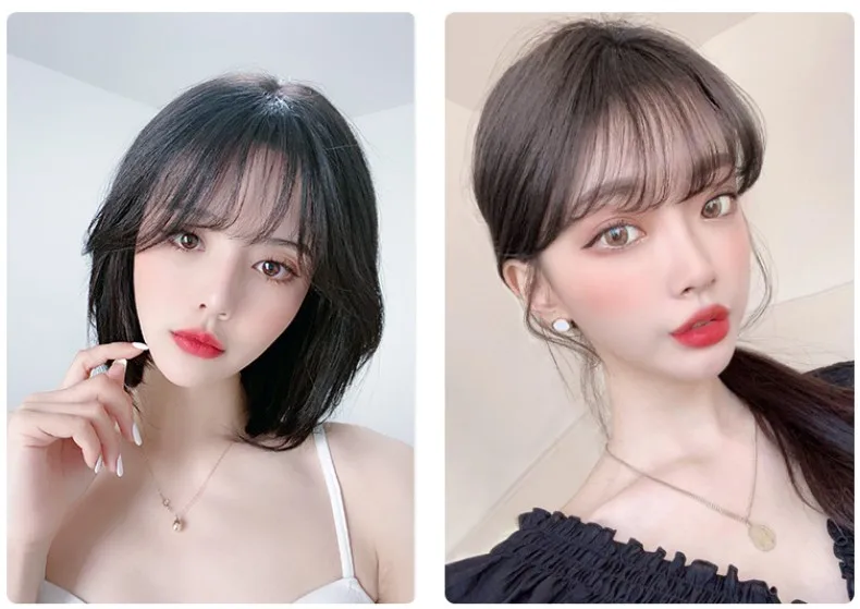 
200 Density High density Virgin Human Hair bangs wig For Vendors Wholesale Price Virgin Human Hair Bob Wholesale China Headband 