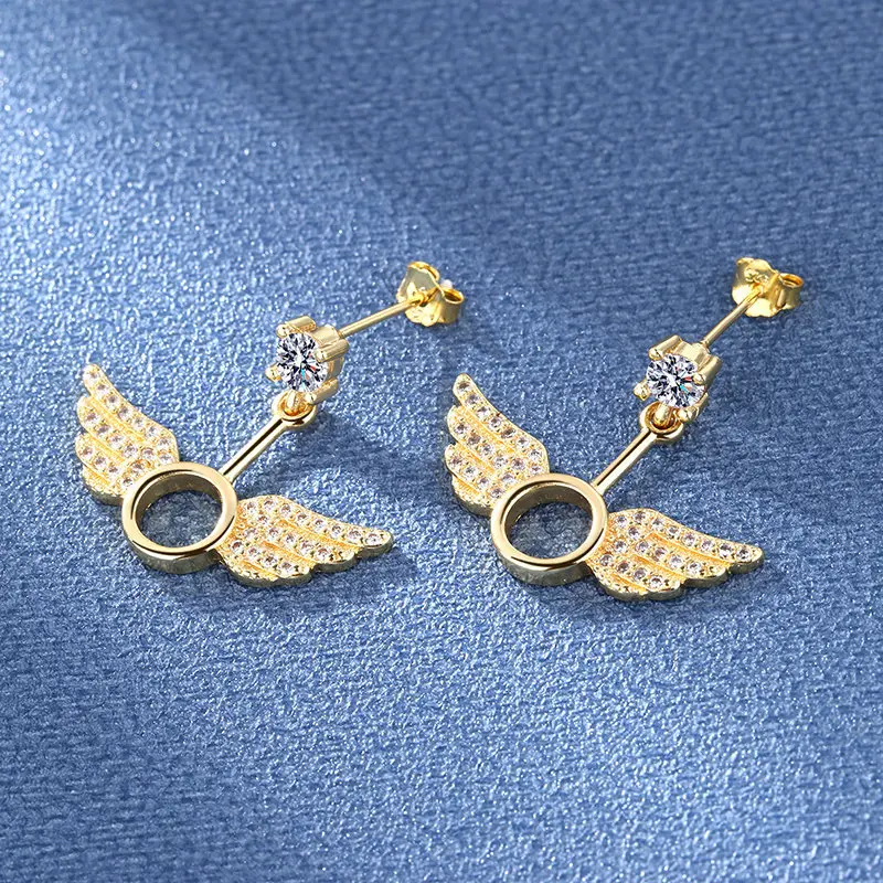 Trending Earring 2023 Special Golden Angel wings Earrings Women Luxury