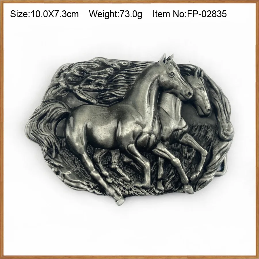 Zinc Alloy Western cowboy Steed belt buckle02835Retro casual Western denim belt buckle