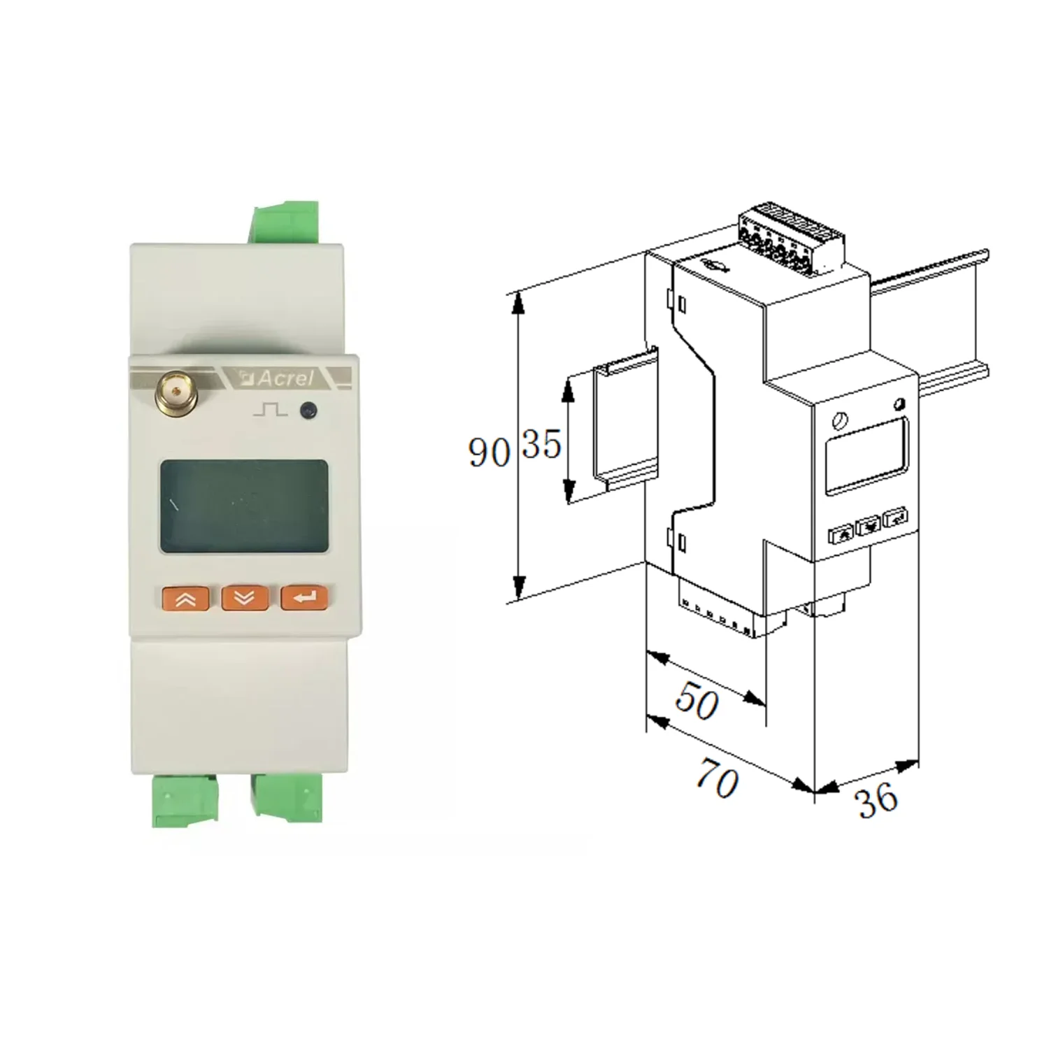 Acrel ADW310 SIngle Wireless Phase Smart IoT Energy Power Meter RS485 WiFi 4G Optional MQTT Protocol to IoT System
