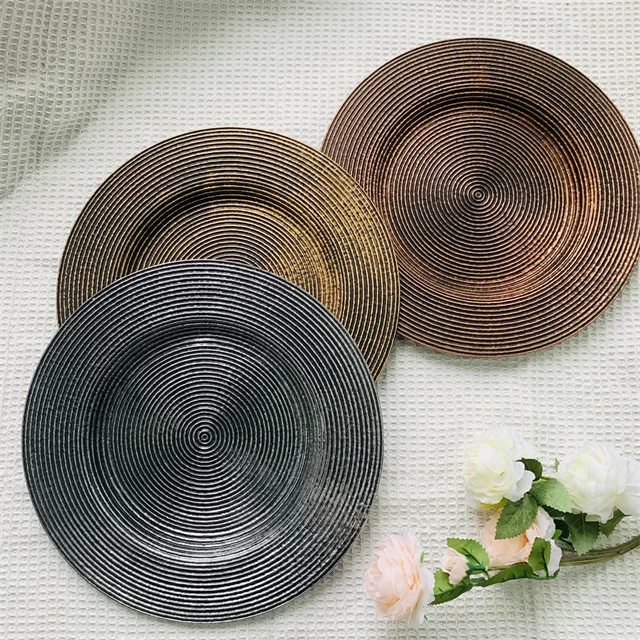 acrylic charger plates luxury and Gold Eco-friendly Reusable Dinnerware Sets Tableware For Wedding Decoration