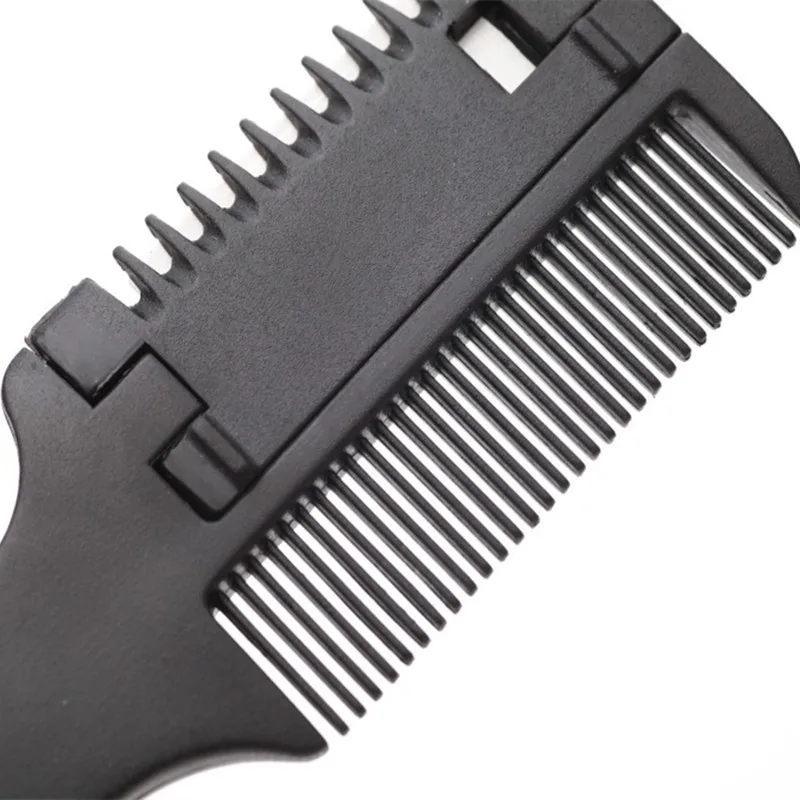 New Design Barber Cutting Hair Handle Comb Salon Professional Integrated With Double Edge Razor Blade Detachable Styling Comb
