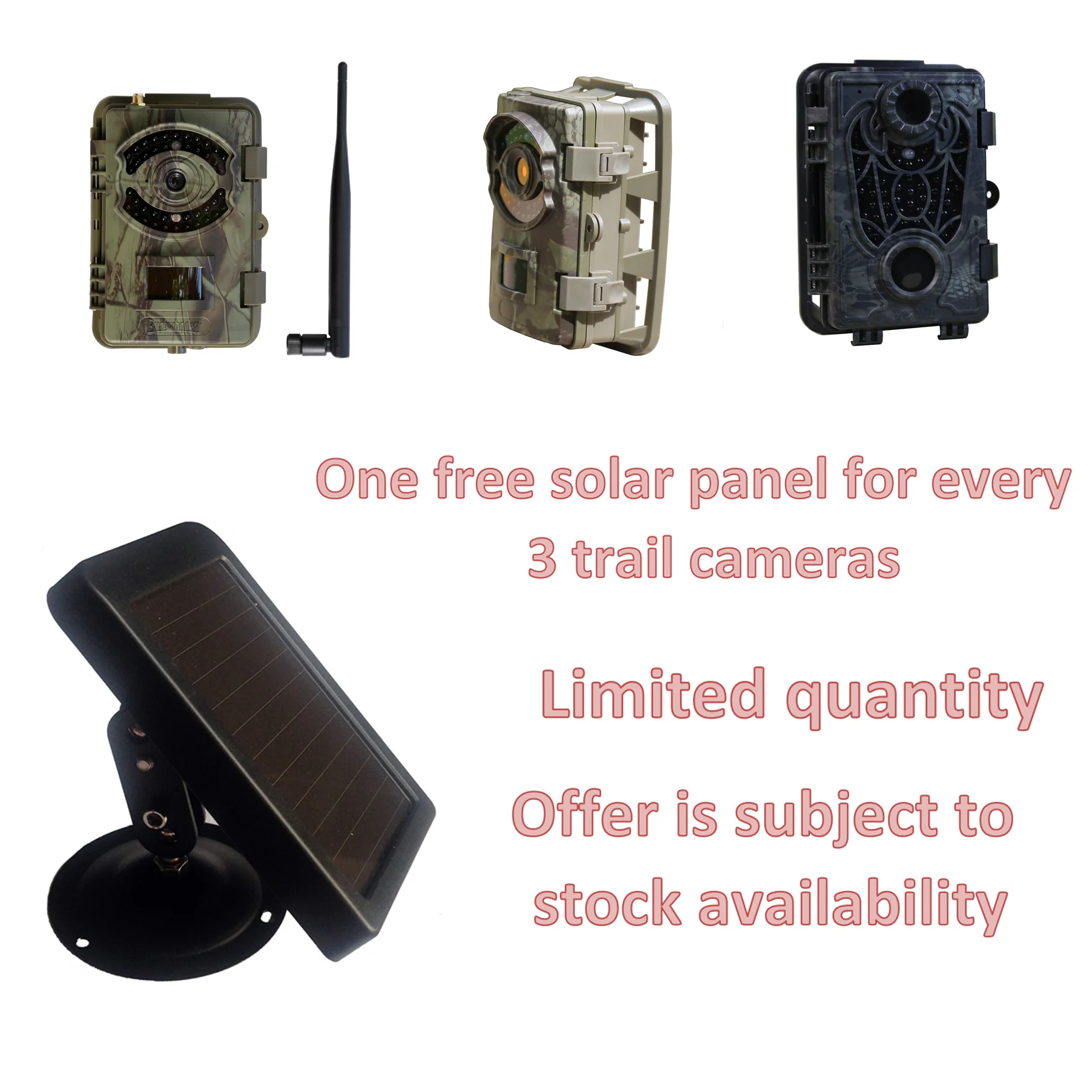 Free Solar Panel Big Eye D3N 4K Infrared Hunting Camera Wildlife Photo Trap Camera 0.2S Trigger Speed