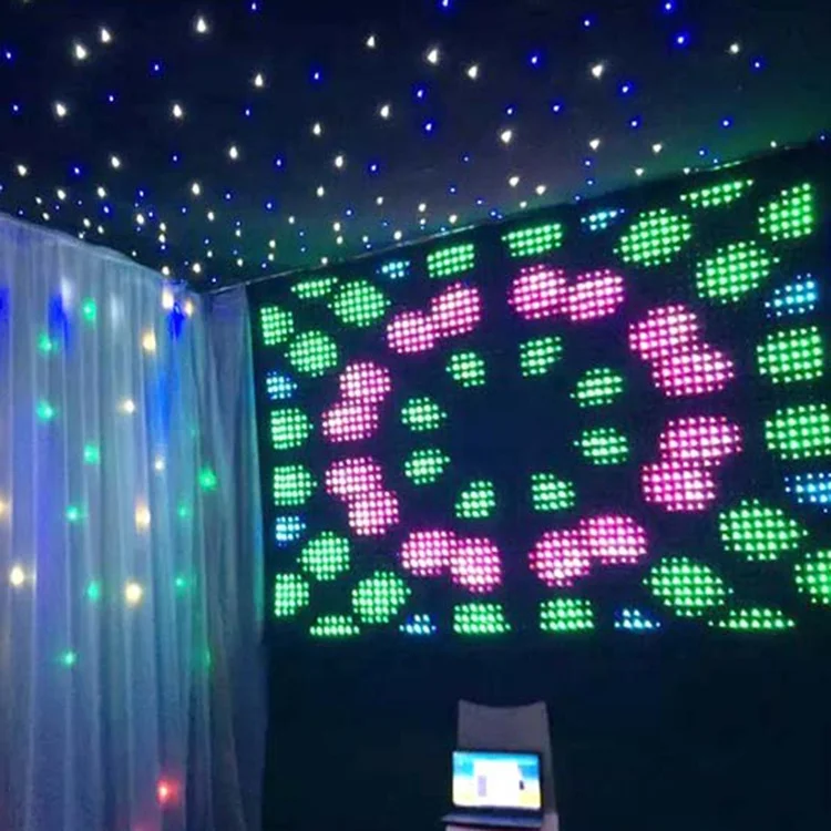 O-15 Flexible LED curtain light images video display led curtain lighting stage lights