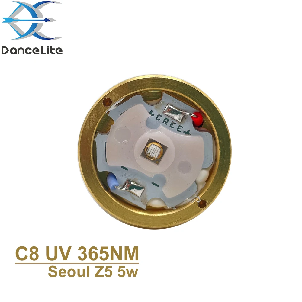 DIY UV 365nm LED Module Pill SEOUL 5W(CUN66A1G) Ultraviolet 365 LED Drop-in For C8 Flashlights Torch
