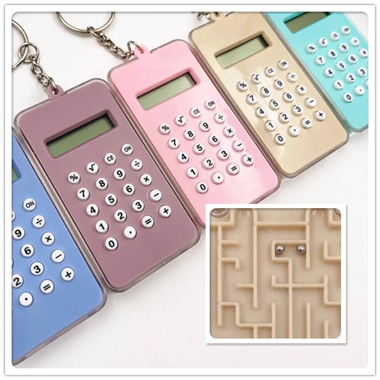 Creative Labyrinth Mini Calculator Pendant Portable Pupils Exam Decompression Gift accessories custom anime keychains