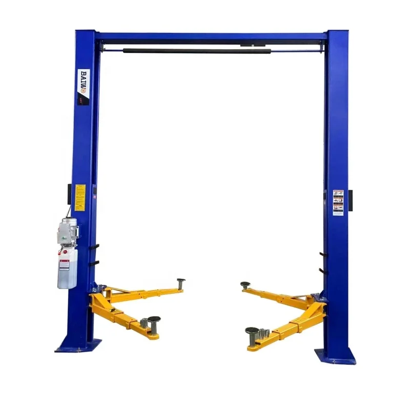 Unilateral Manual Lock Release Heavy Duty 5.0 Ton Garage Car Lift 2-Post Hydraulic Clear Floor Type Car Lifter