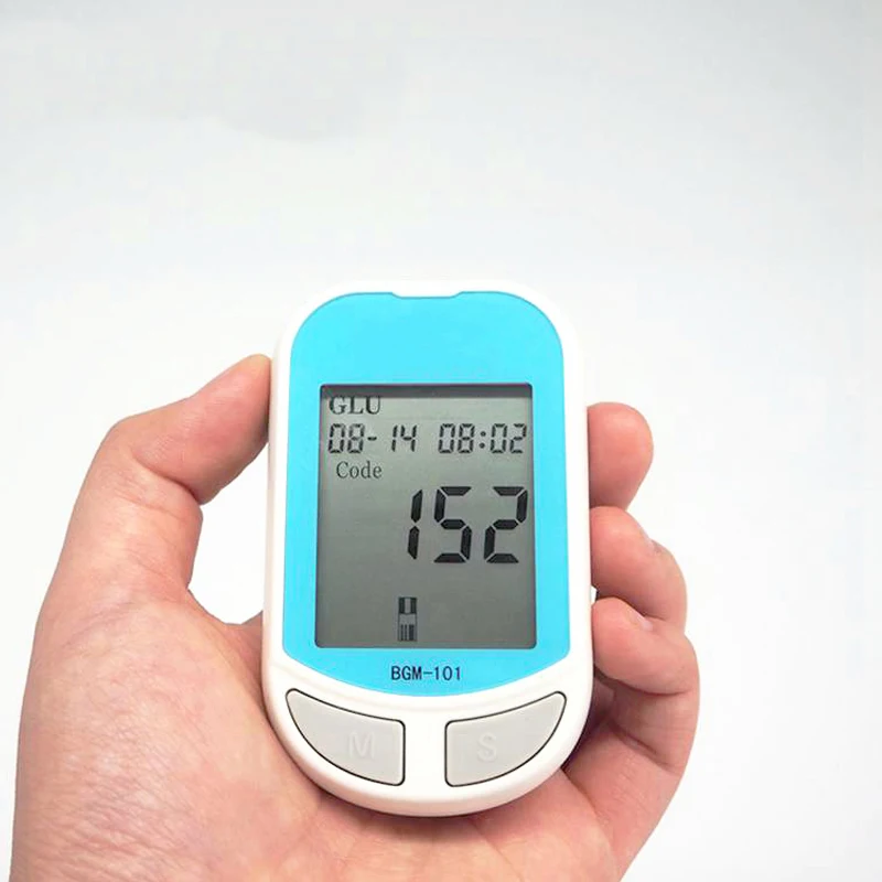 Home Care Safety CE Blood Glucose Meter With Test Strips Auto Code Mini Digital Accu Blood Chek Glucose Testing Meter Monitor