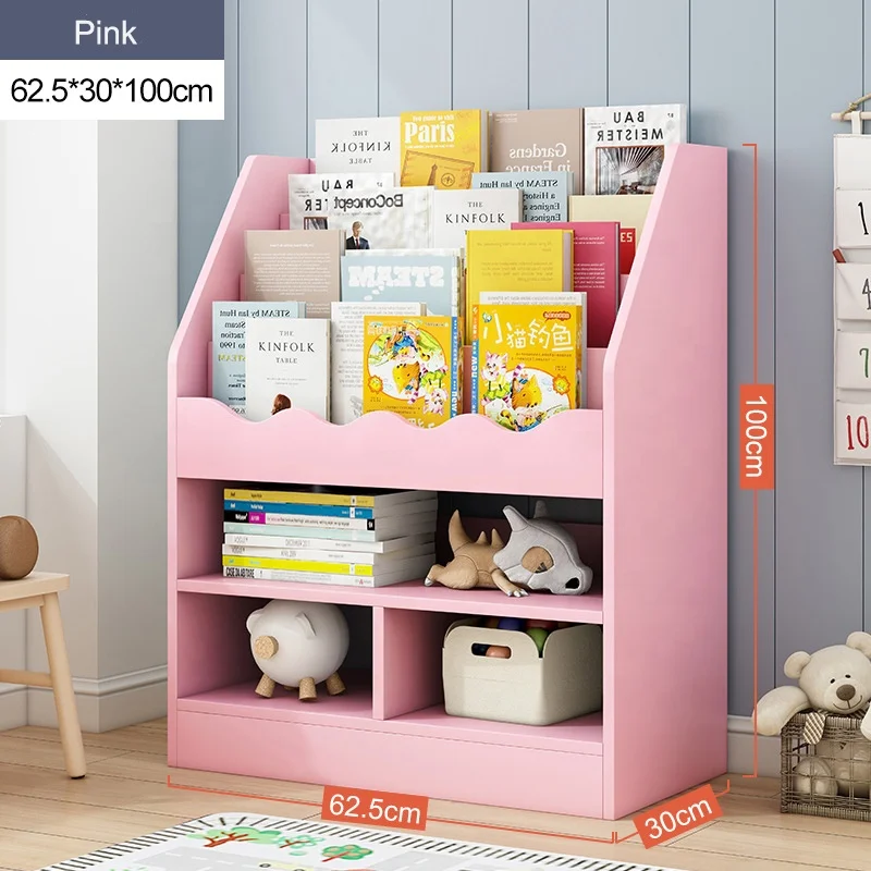 Chinese manufacture Durable Montessori Toy Display bookcase book shelf kids storage wood display cabinet showcase