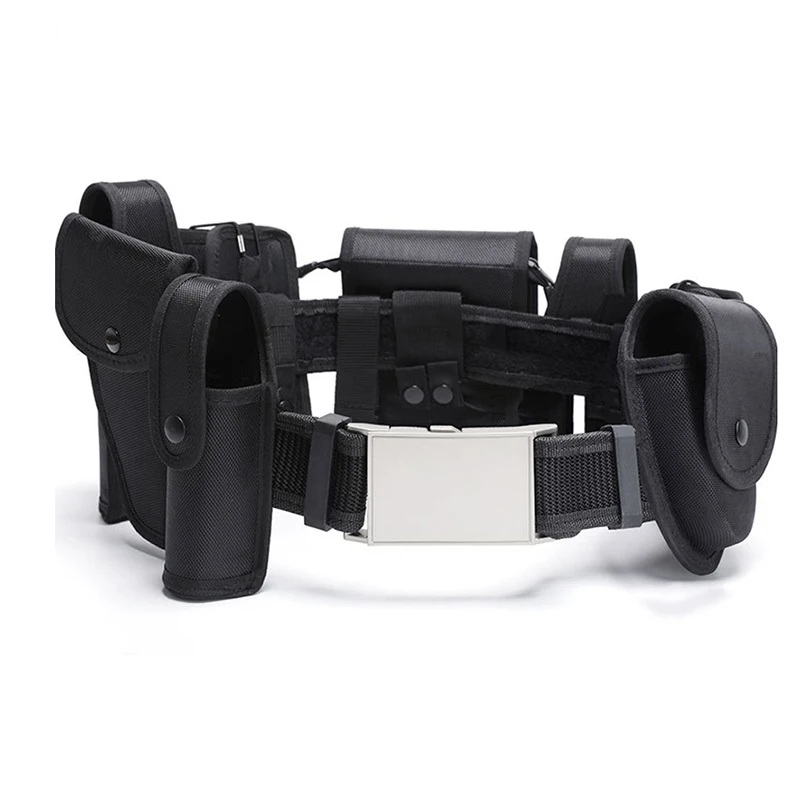 Security Guard Tactical Belt System Utility Kit Law Enforcement Modular Equipment With 8 Components Pouches