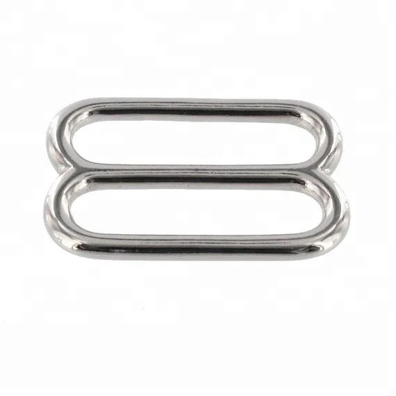 Bags Swimwear Metal Adjustable Buckle 12mm Bra Strap Silver Alloy Rings And Sliders For Bag Shoulder Strap