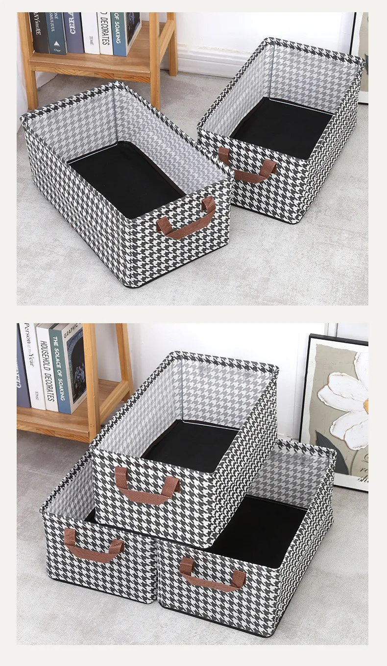 Good help at home selling thousand bird lattice folding storage box large capacity clothing organizer wardrobe layering device