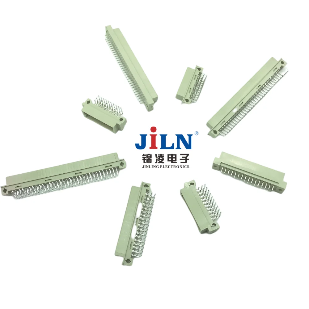 JiLN euro card connector three row 32 pin right angle SMT female din41612