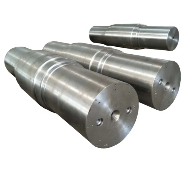 steel forging gear shaft for steel milling  station with high precision machining
