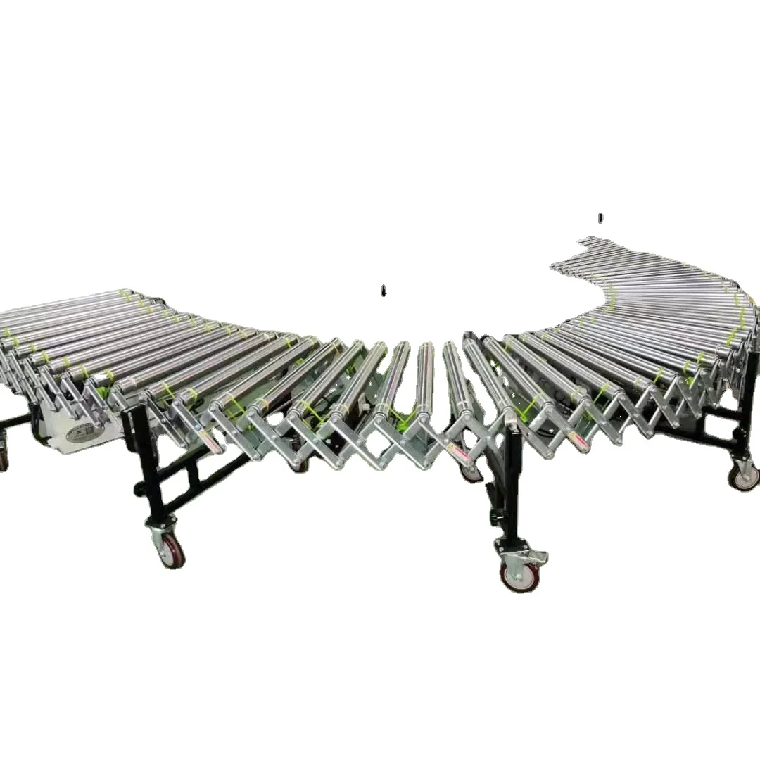 Vehicle Loading Offloading Portable Electric Durable Motorized Retractable Telescopic Roller Flexible Expandable Conveyor