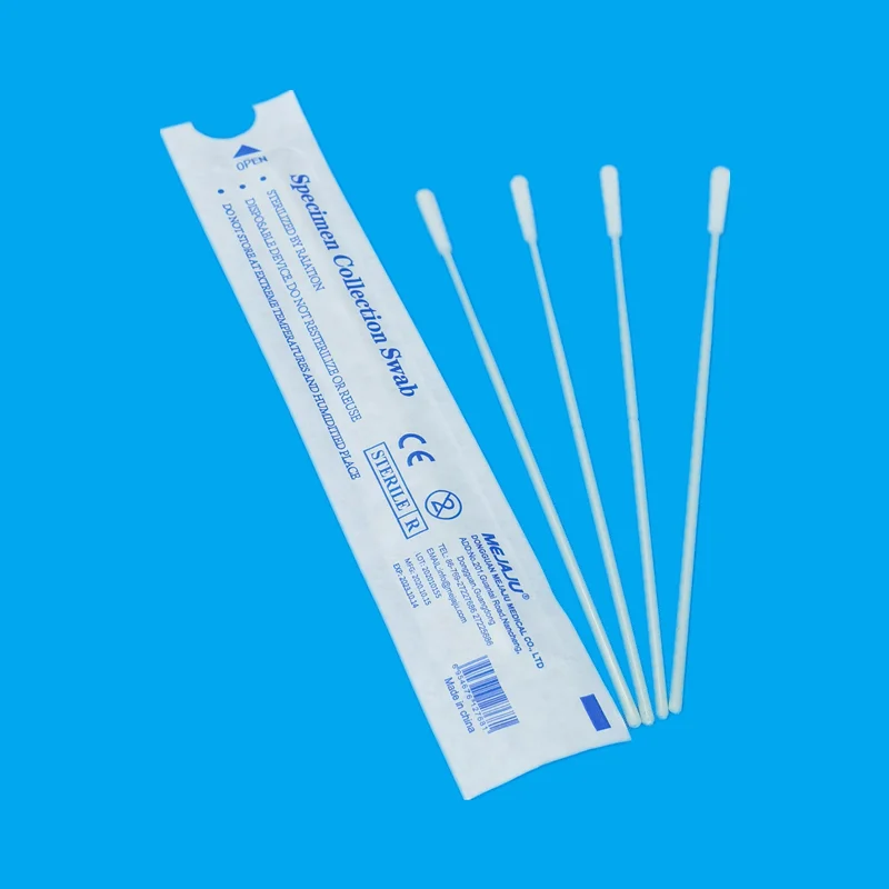 
Transfer floecked swabs with polyester flocking swab stick 12 cm nasophrangel sterile swab plastic 