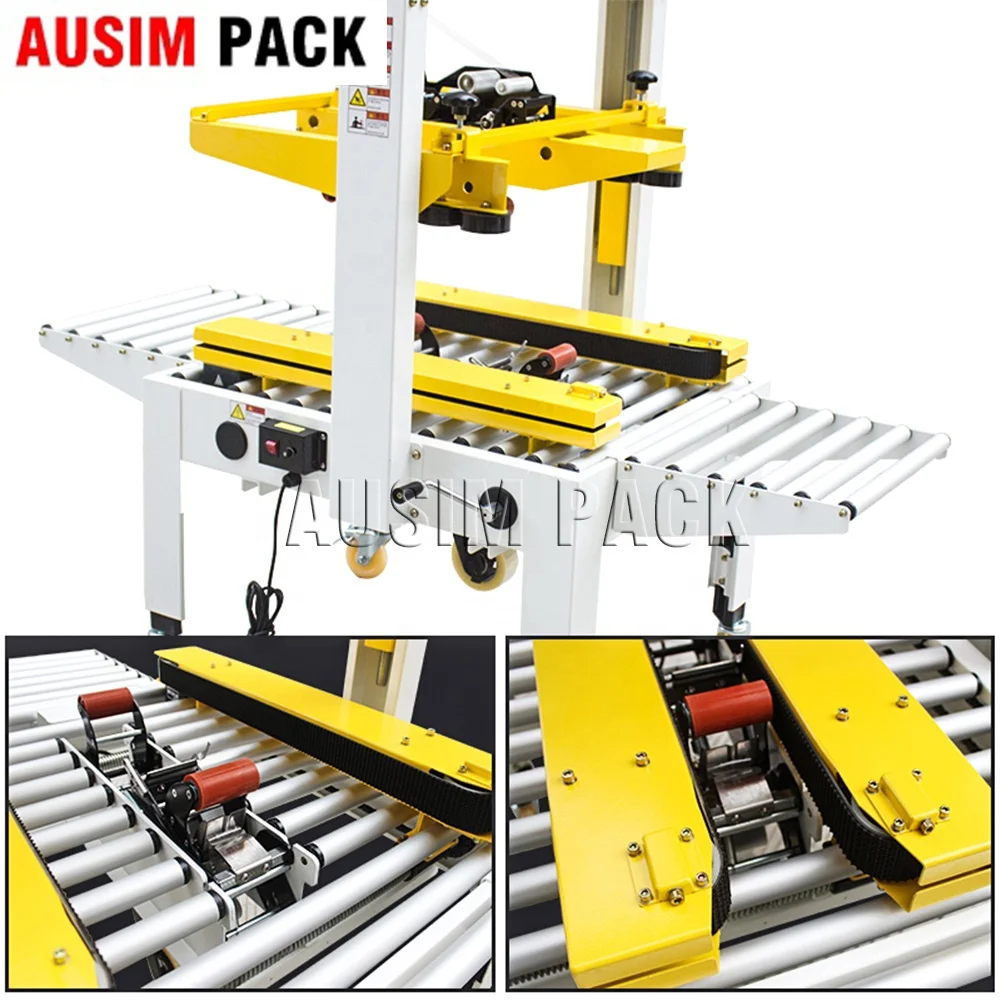 OEM Logo Sealing Cases Box Erector With Bottom Sealer Continuous Vacuum Packaging Machine