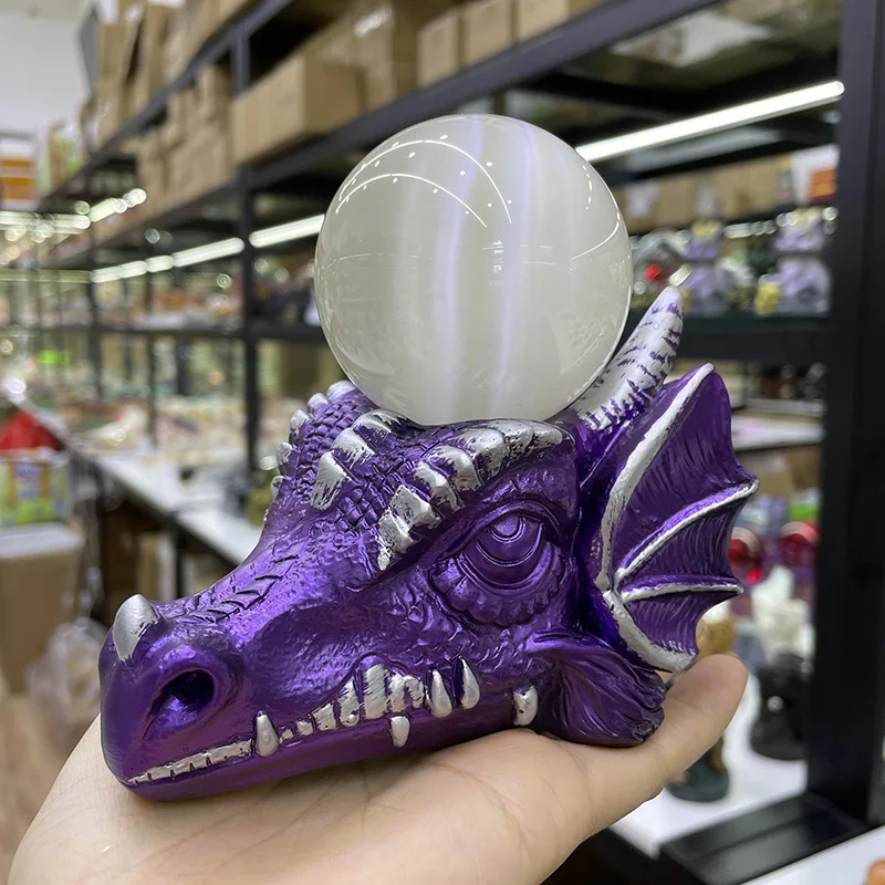 Resin Dragon  Crystal Ball Base Stand New Design Exquisite Ornaments Resin Dragon Head Base