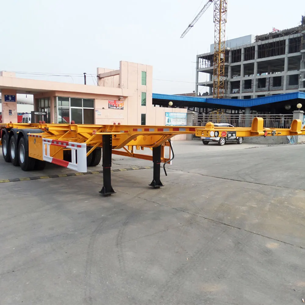 20FT 40tons Extendable Sliding Skeletal Trailers