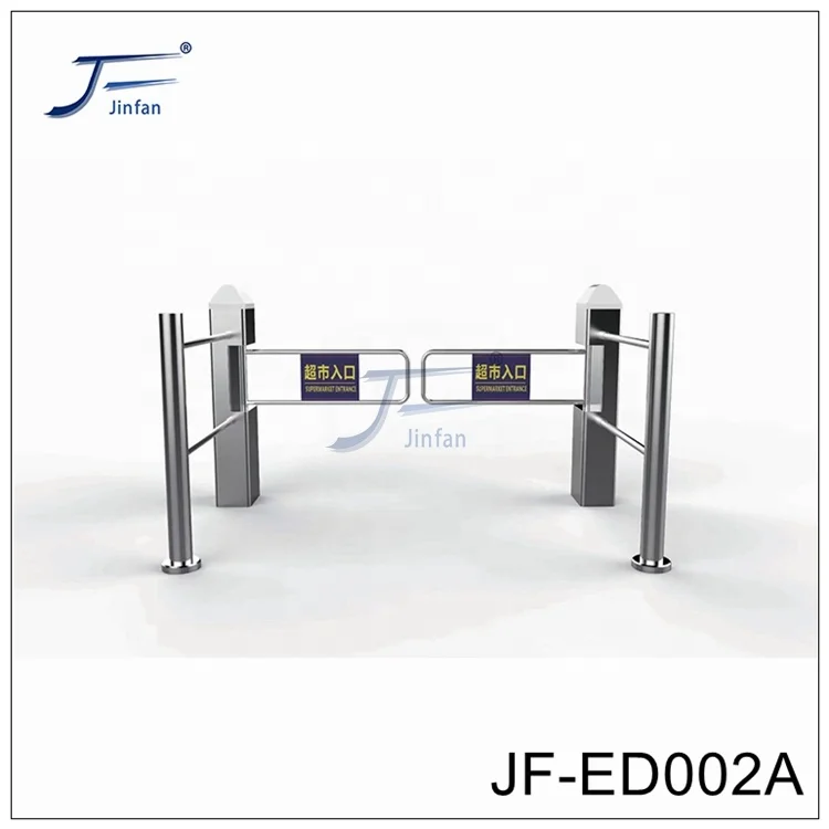 304 stainless steel supermarket checkout swing barrier turnstiles security access sensor control entrance exit gate
