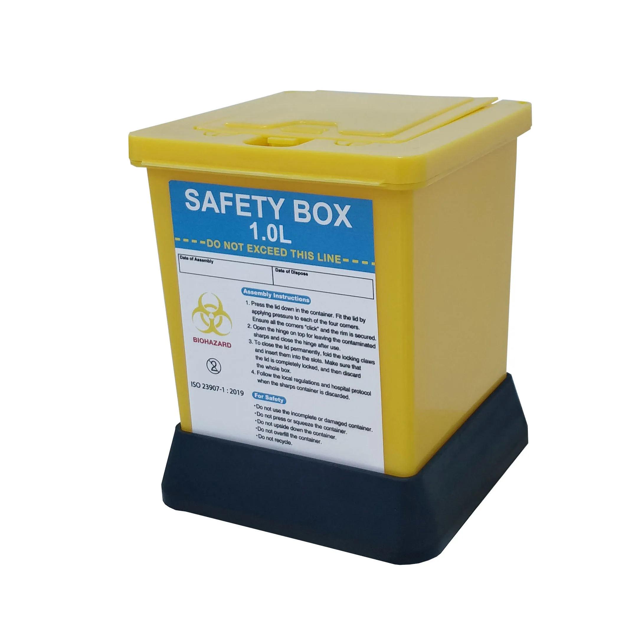 Non contact processing sharp container bio medical waste bins