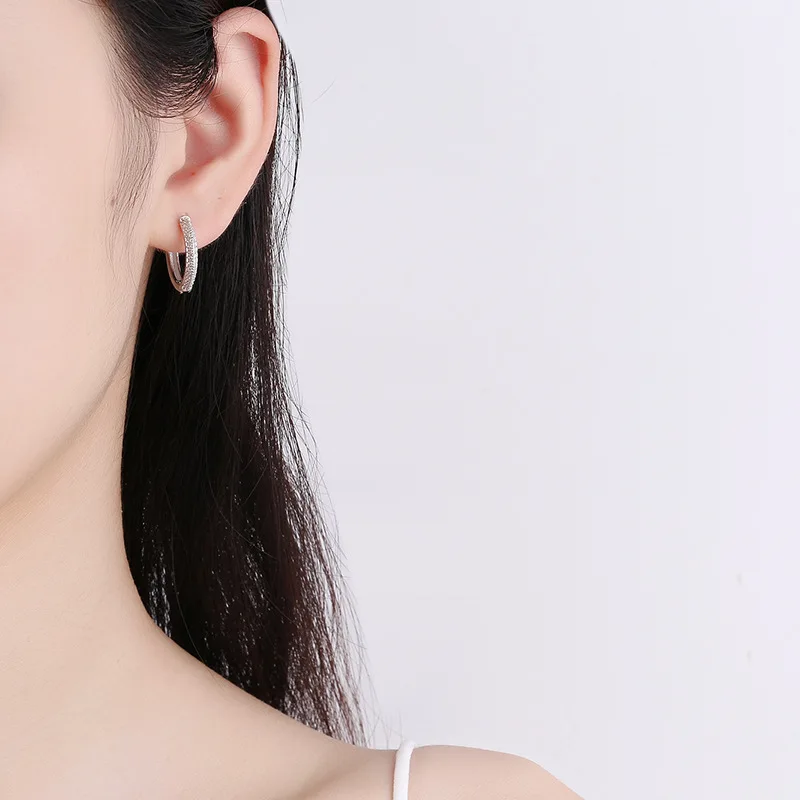 pendientes aro de circonia korean big stainless steel indian jewelry  jewellery 18k gold plated hoops zircon earrings