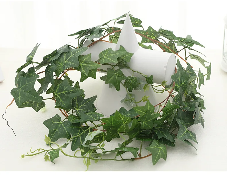 1.7M 1.8M Customizable Artificial ground melon leaf plant vine for garden wall decorative